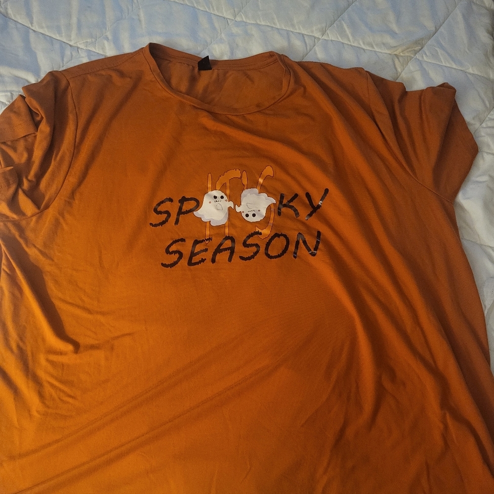 SHEIN Orange Spooky Season Top - Picture 2 of 3